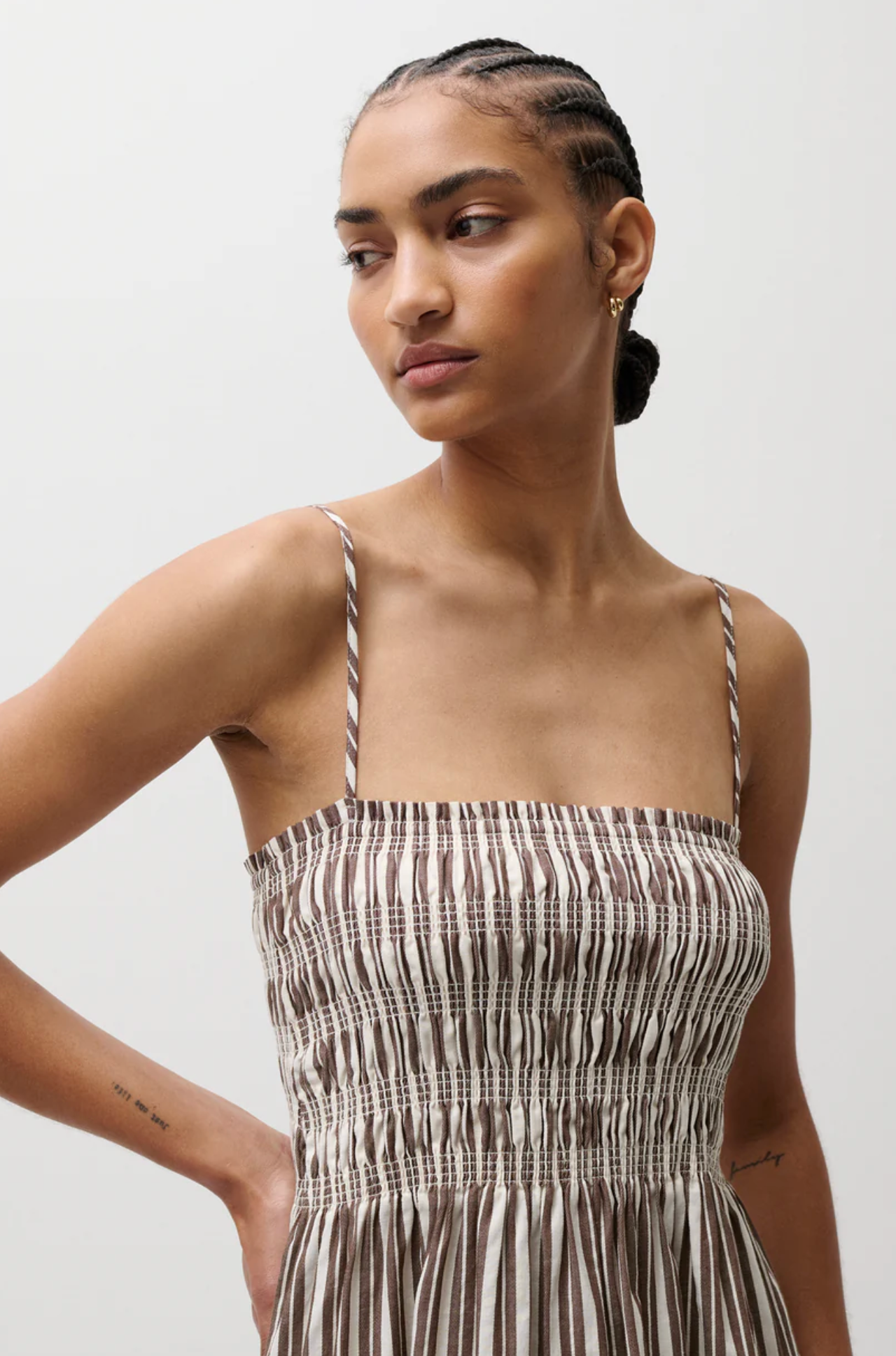 BIANCA SHIRRED BODICE DRESS