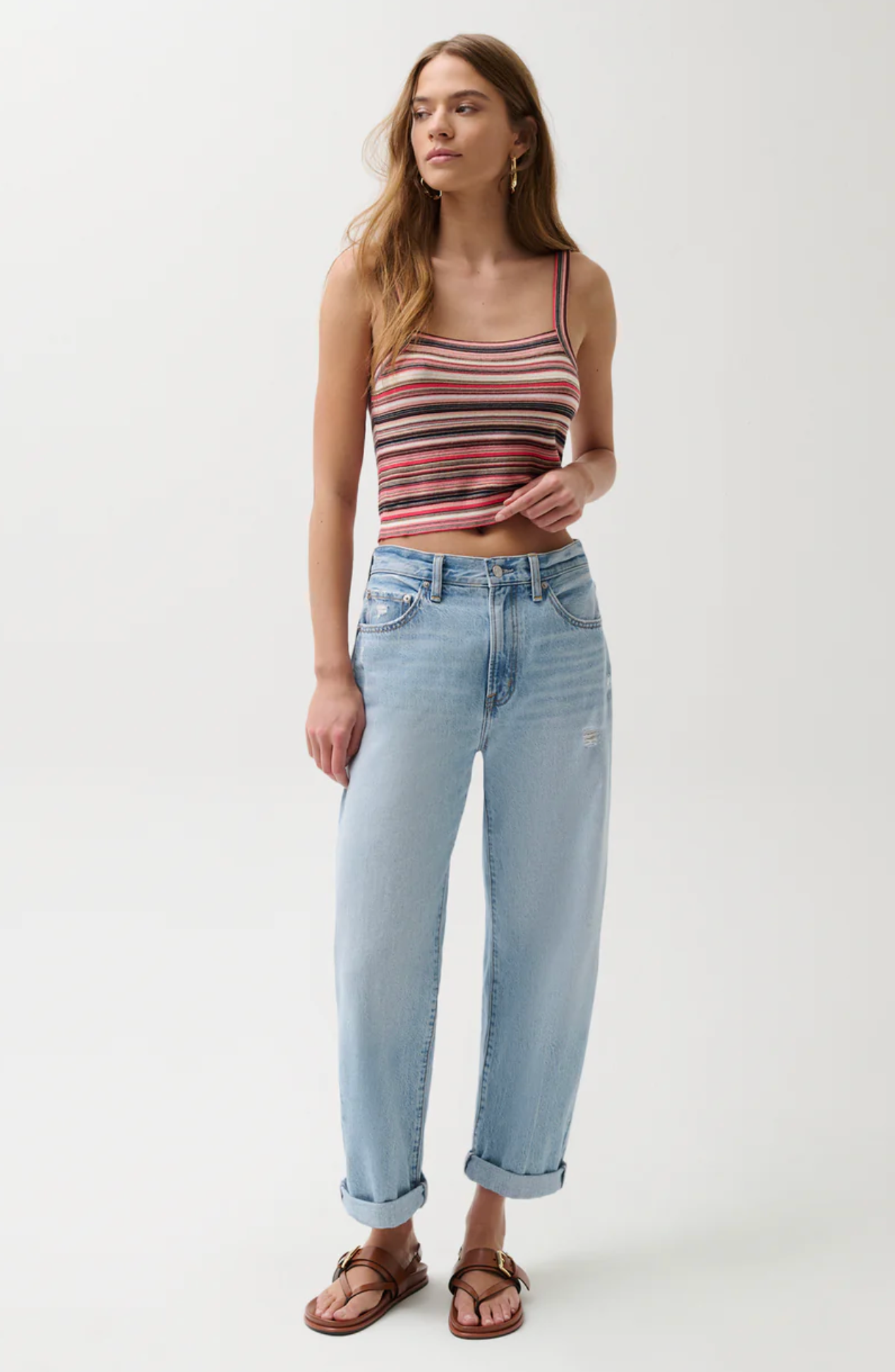 DONNY ROLLED HEM BOYFRIEND JEAN