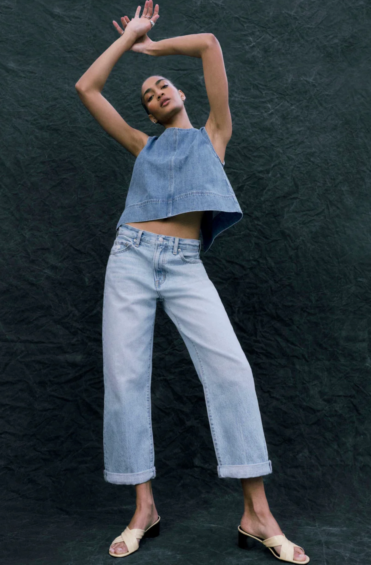 DONNY ROLLED HEM BOYFRIEND JEAN