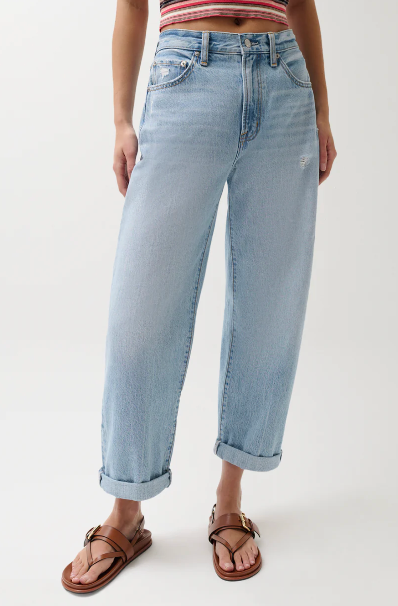 DONNY ROLLED HEM BOYFRIEND JEAN