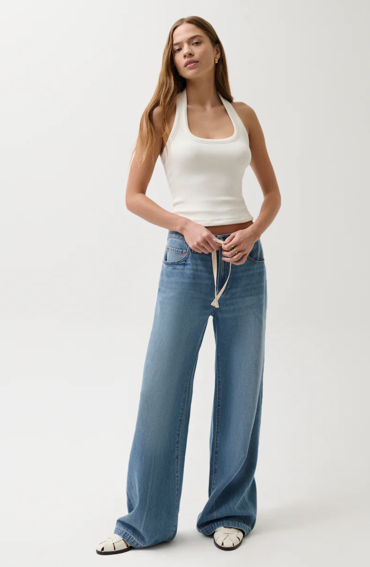JADYN W/ DRAW CORD LOW SLUNG PALAZZO W/ DRAWCORD