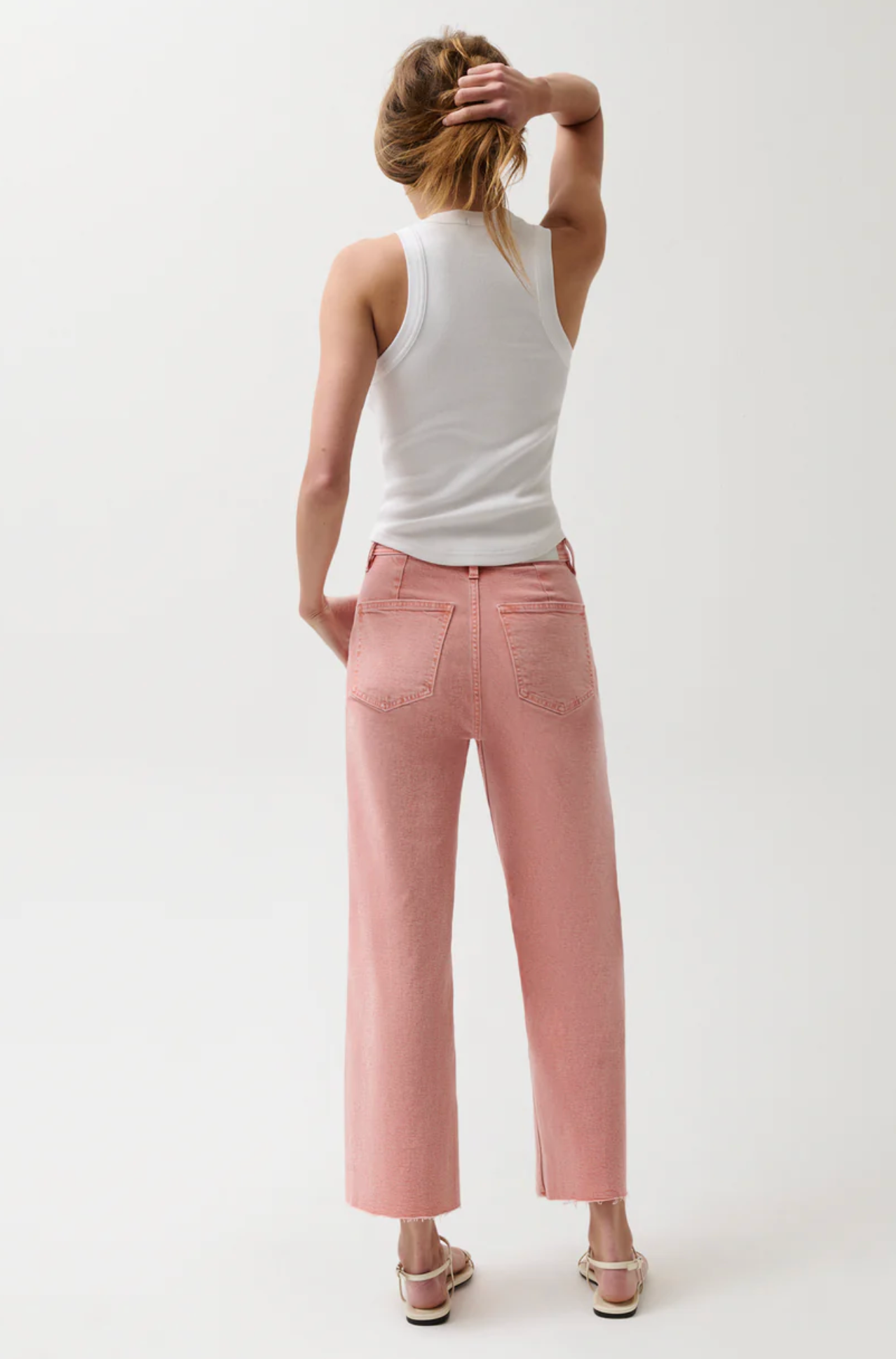 PENNY CROP HIGH RISE WIDE LEG JEAN