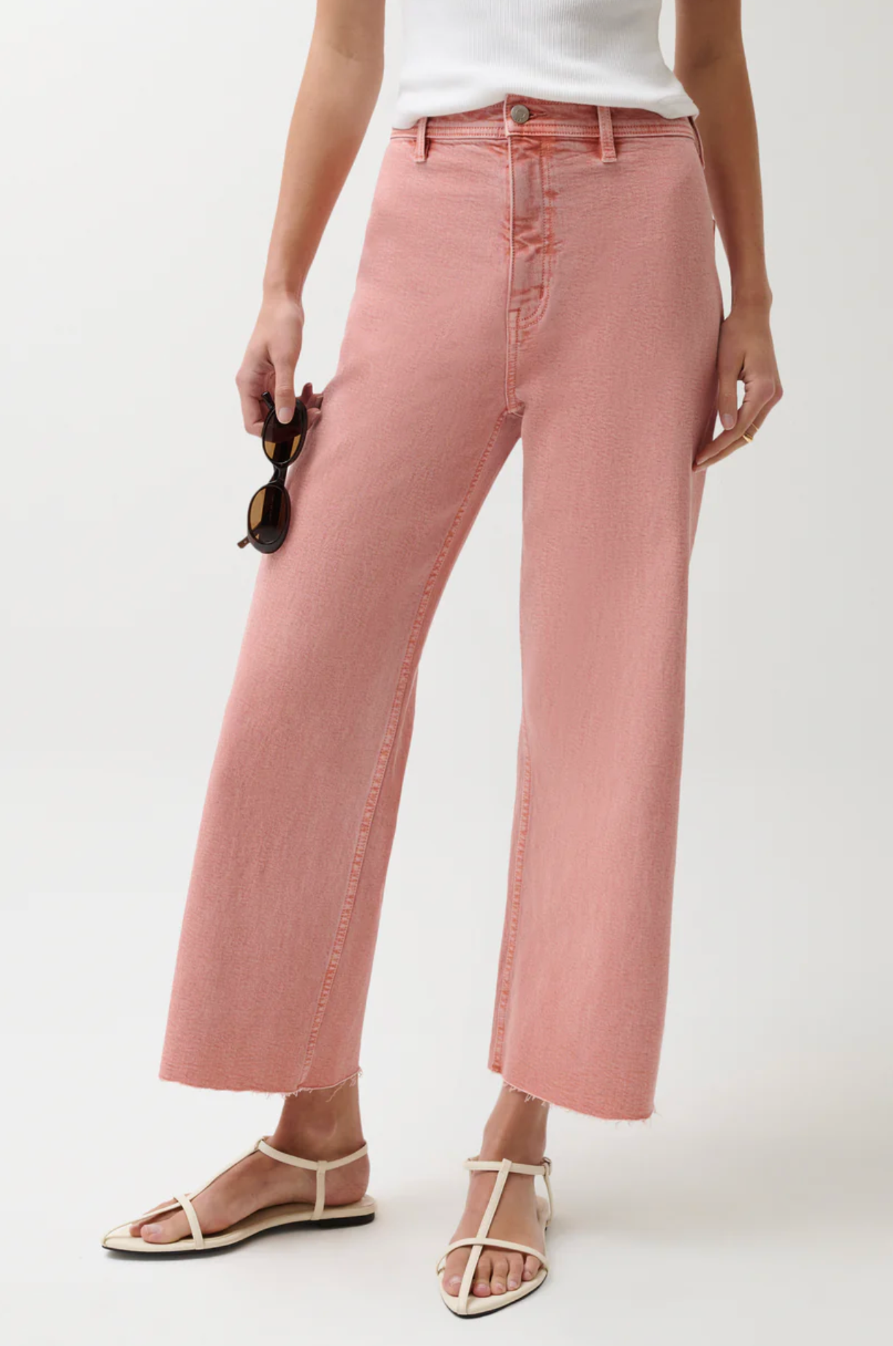 PENNY CROP HIGH RISE WIDE LEG JEAN