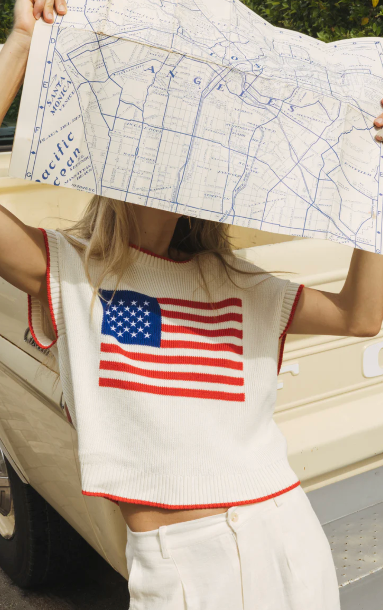 SLEEVELESS PATRIOT SWEATER