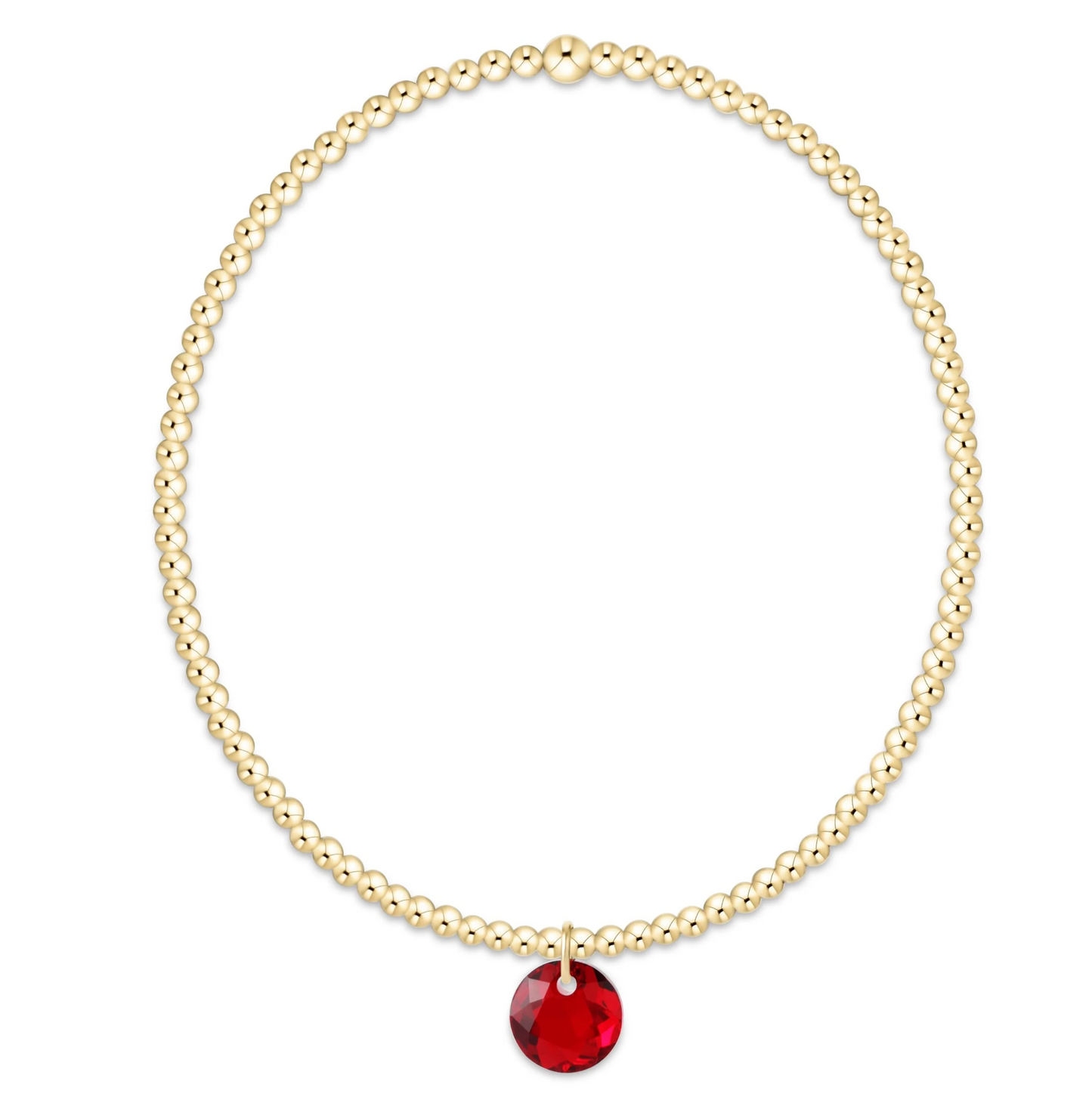 CLASSIC GOLD 2MM BRACELET - REFLECTION SMALL CHARM