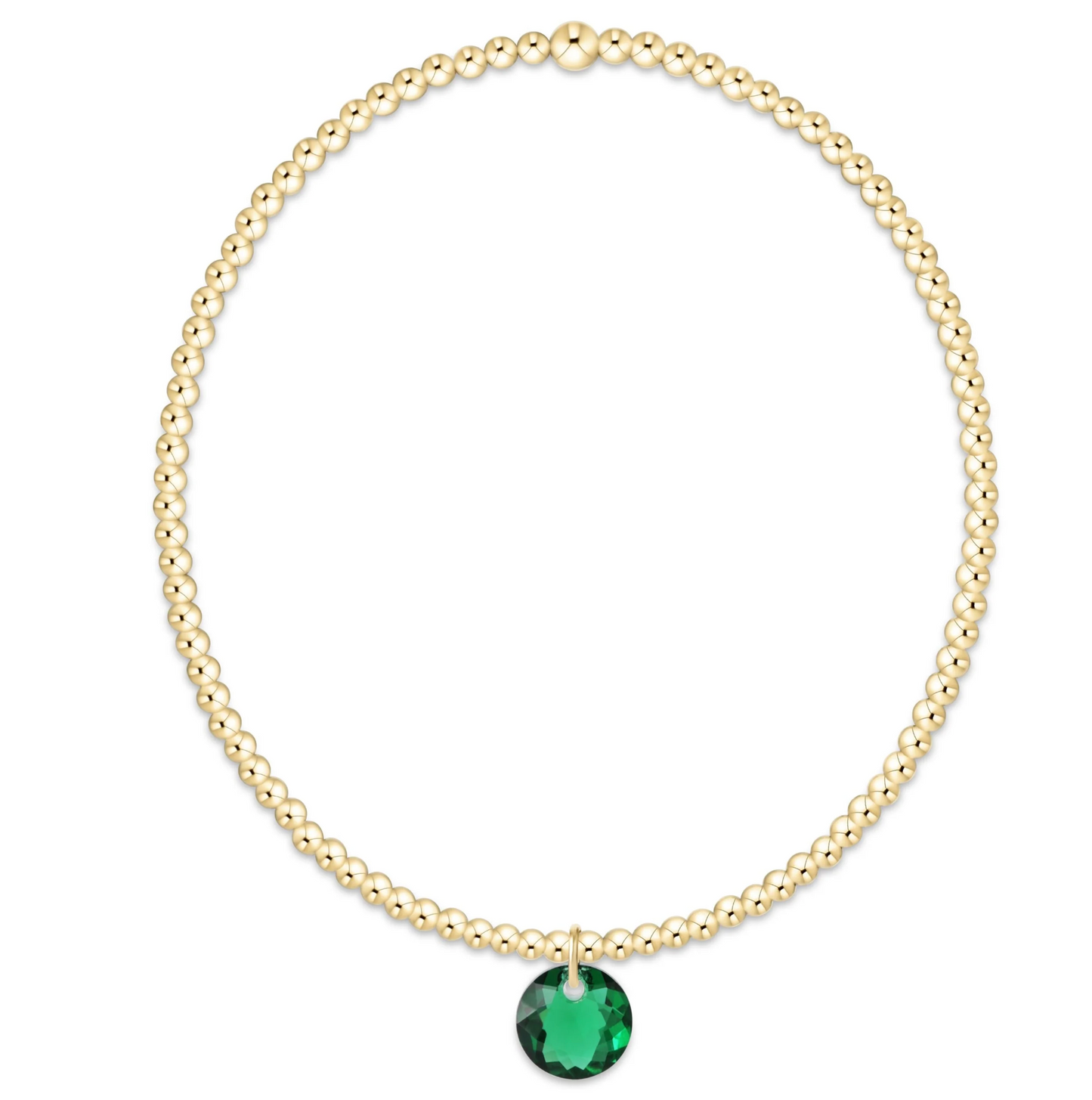CLASSIC GOLD 2MM BRACELET - REFLECTION SMALL CHARM