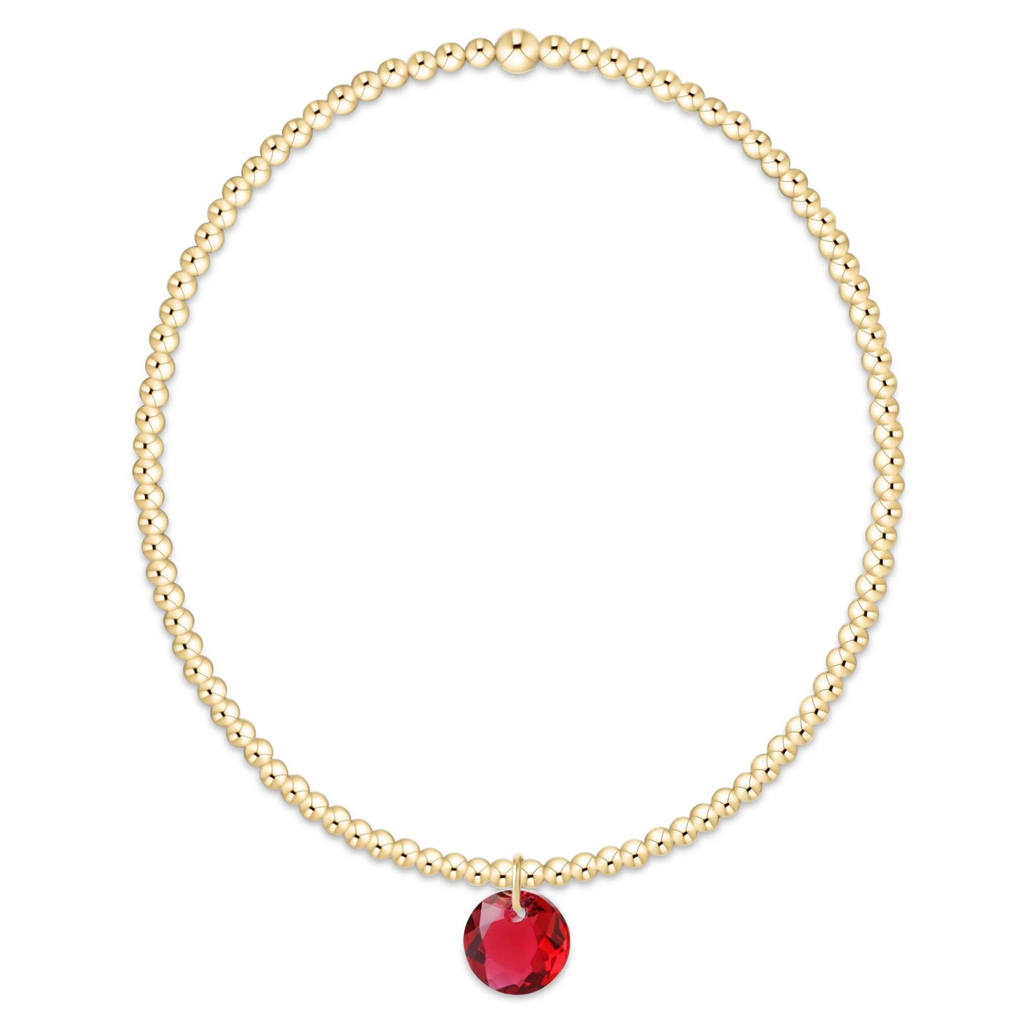CLASSIC GOLD 2MM BRACELET - REFLECTION SMALL CHARM