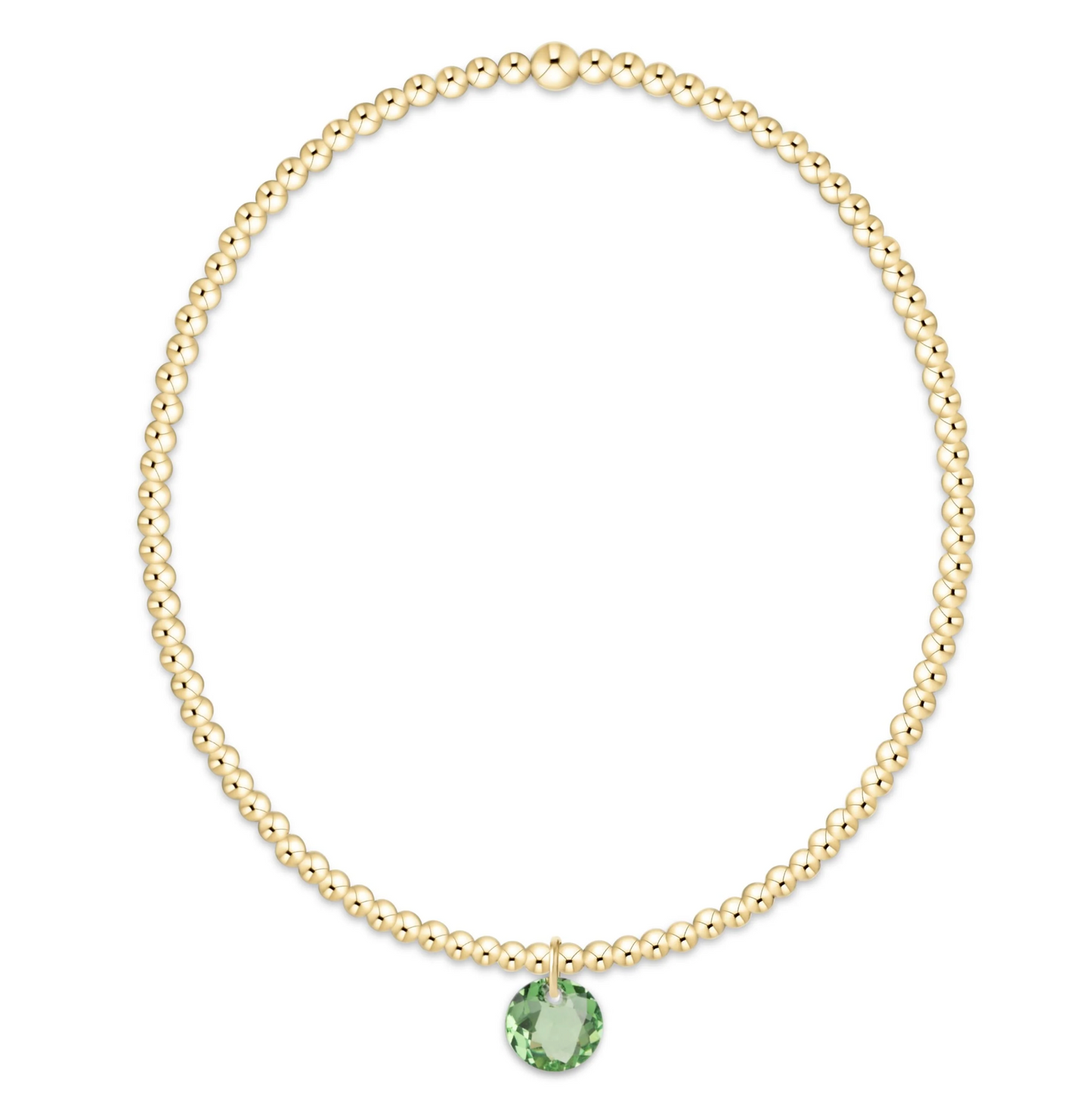 CLASSIC GOLD 2MM BRACELET - REFLECTION SMALL CHARM