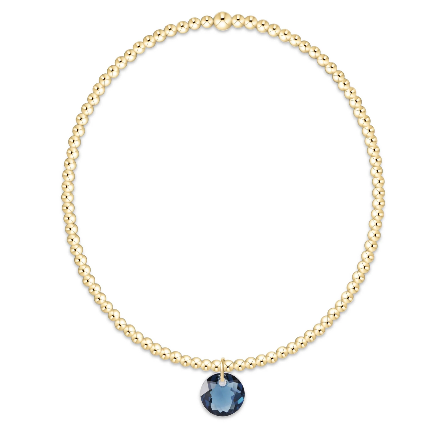 CLASSIC GOLD 2MM BRACELET - REFLECTION SMALL CHARM
