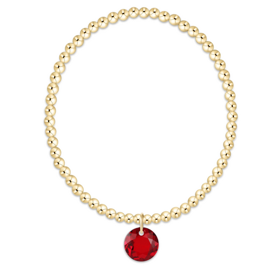 CLASSIC GOLD 3MM BRACELET - REFLECTION CHARM