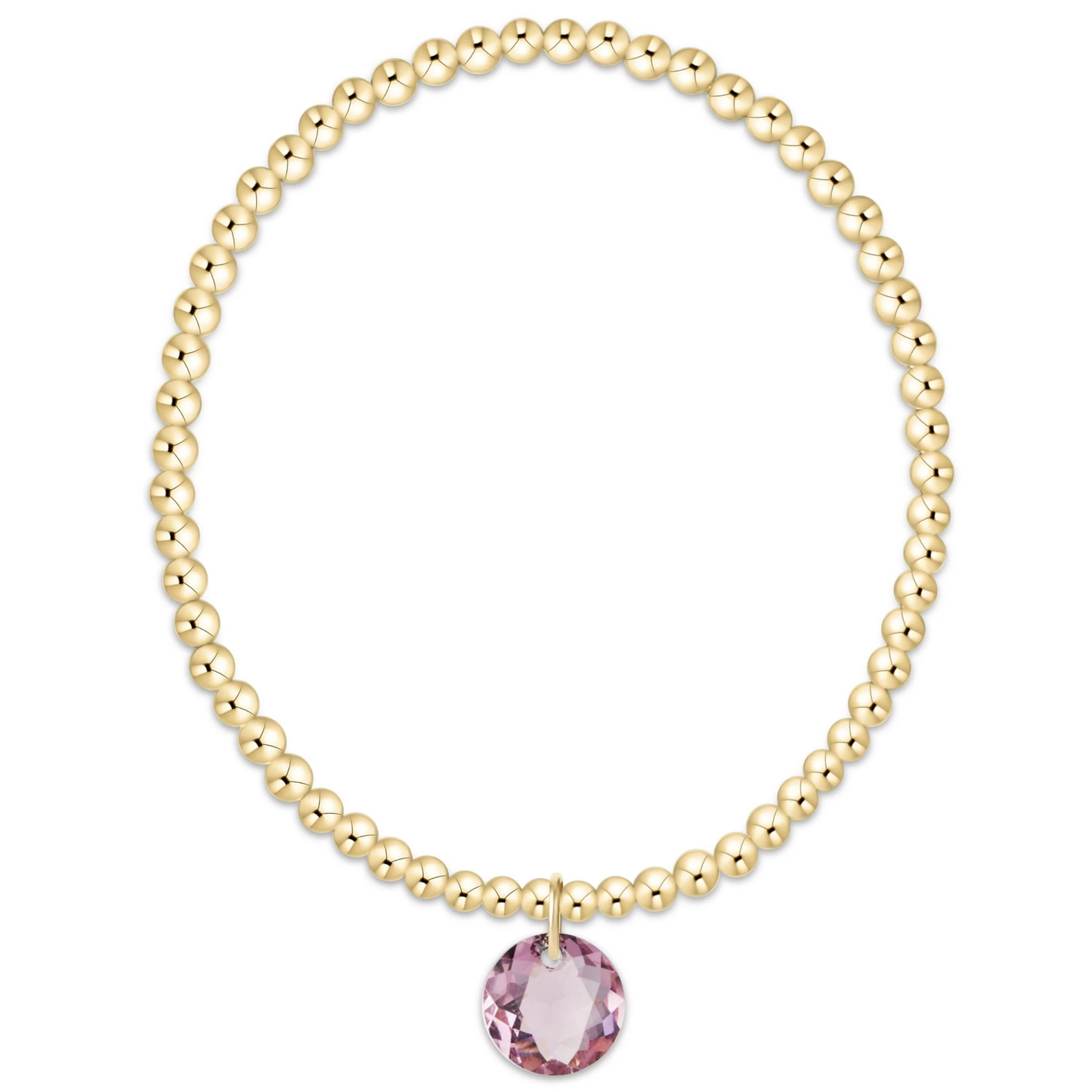 CLASSIC GOLD 3MM BRACELET - REFLECTION CHARM
