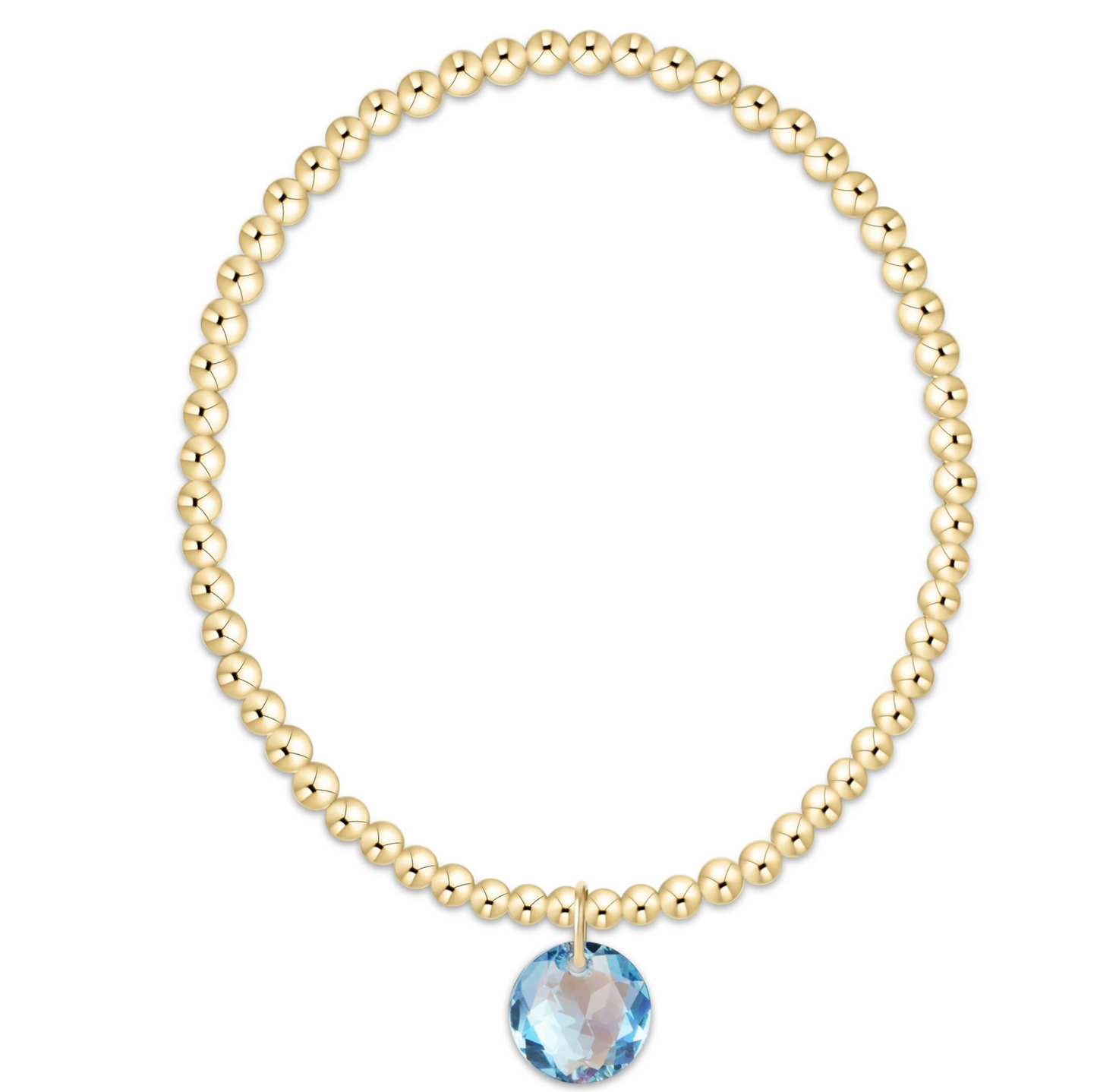 CLASSIC GOLD 3MM BRACELET - REFLECTION CHARM