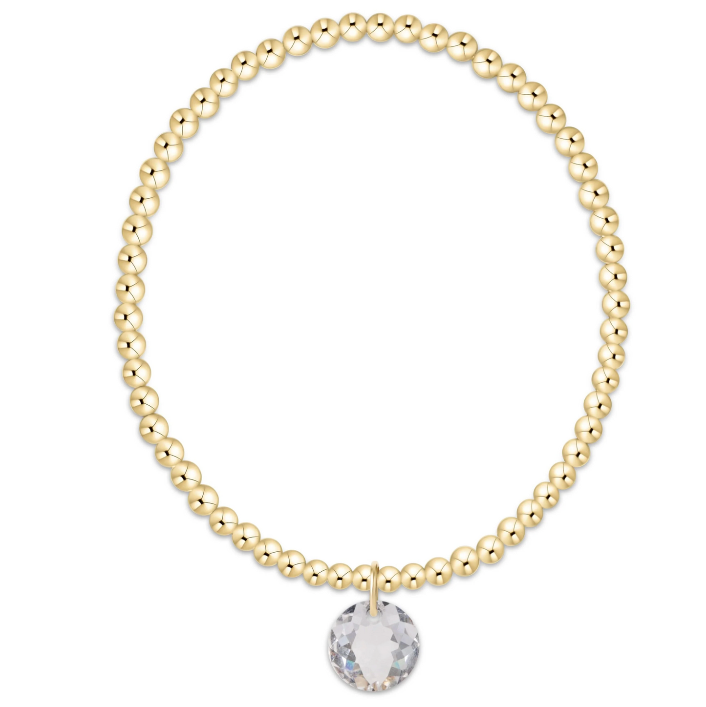 CLASSIC GOLD 3MM BRACELET - REFLECTION CHARM
