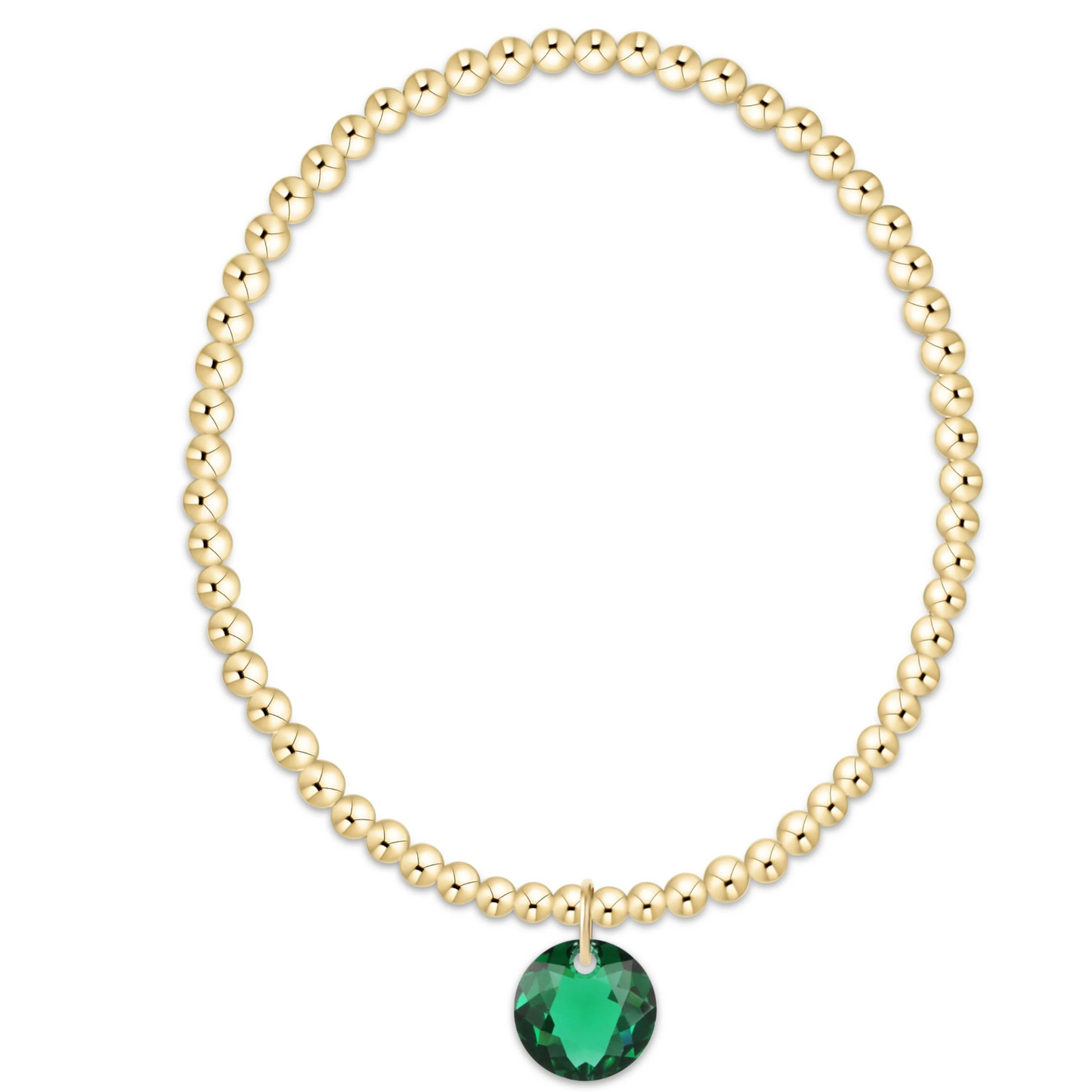 CLASSIC GOLD 3MM BRACELET - REFLECTION CHARM