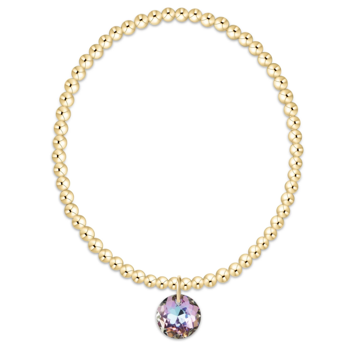 CLASSIC GOLD 3MM BRACELET - REFLECTION CHARM