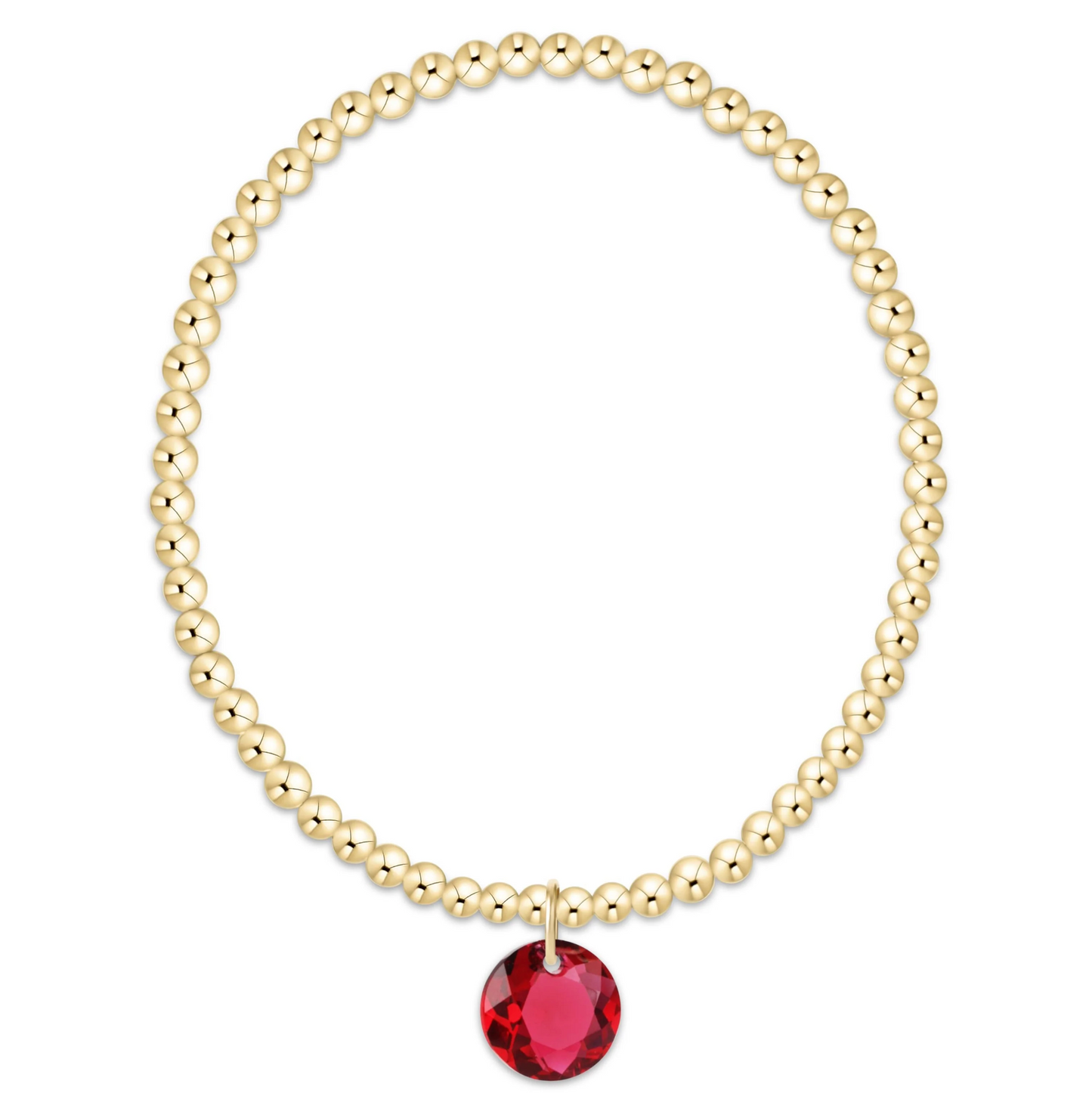 CLASSIC GOLD 3MM BRACELET - REFLECTION CHARM