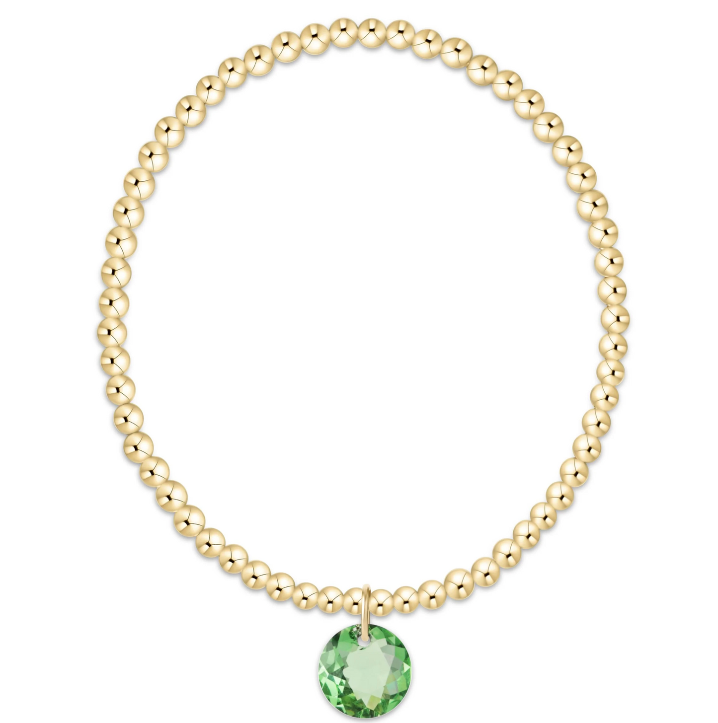 CLASSIC GOLD 3MM BRACELET - REFLECTION CHARM