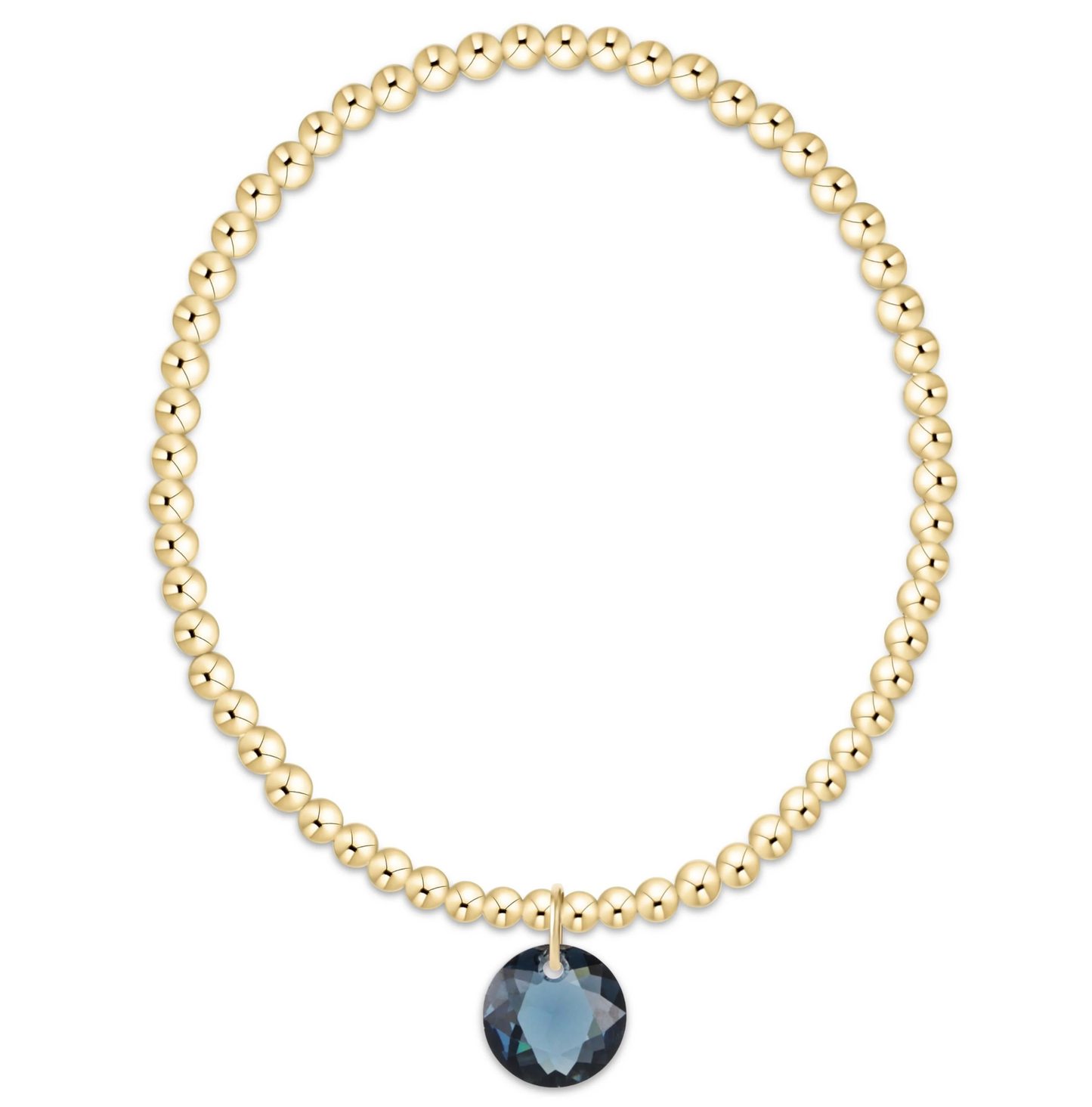 CLASSIC GOLD 3MM BRACELET - REFLECTION CHARM