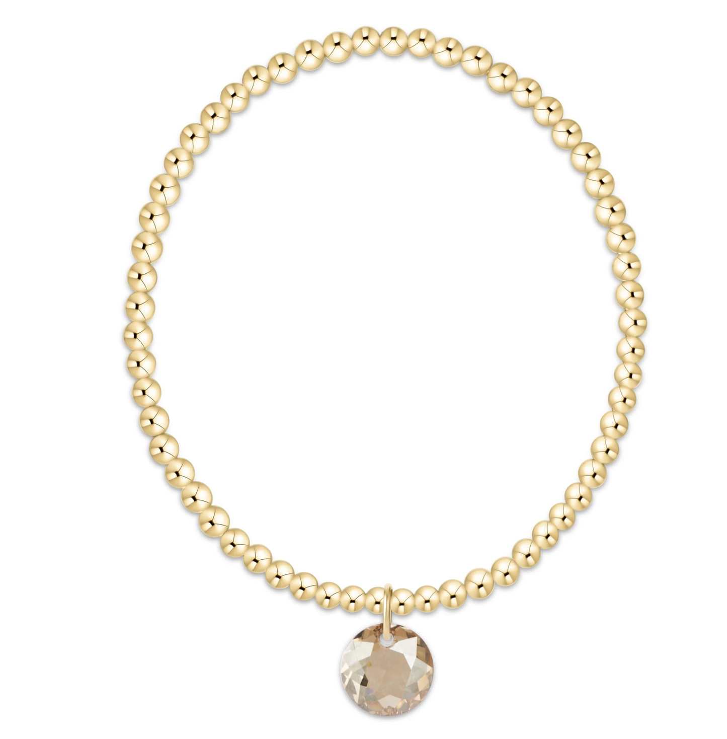 CLASSIC GOLD 3MM BRACELET - REFLECTION CHARM