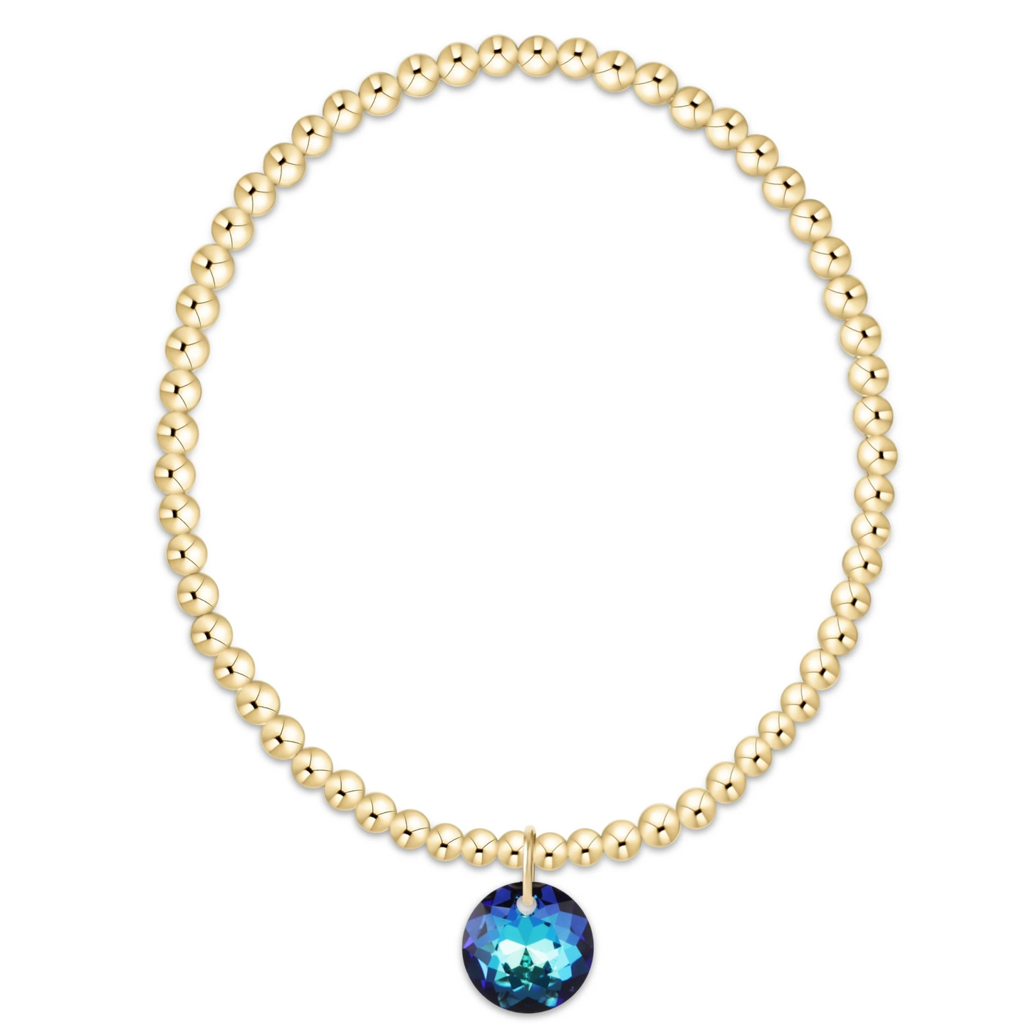 CLASSIC GOLD 3MM BRACELET - REFLECTION CHARM
