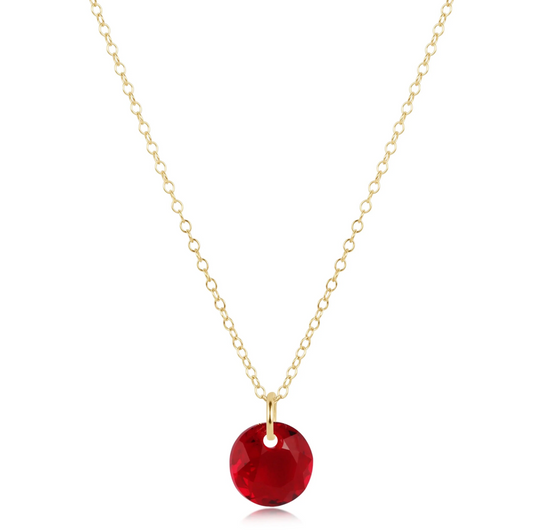 16" NECKLACE GOLD - REFLECTION SMALL CHARM