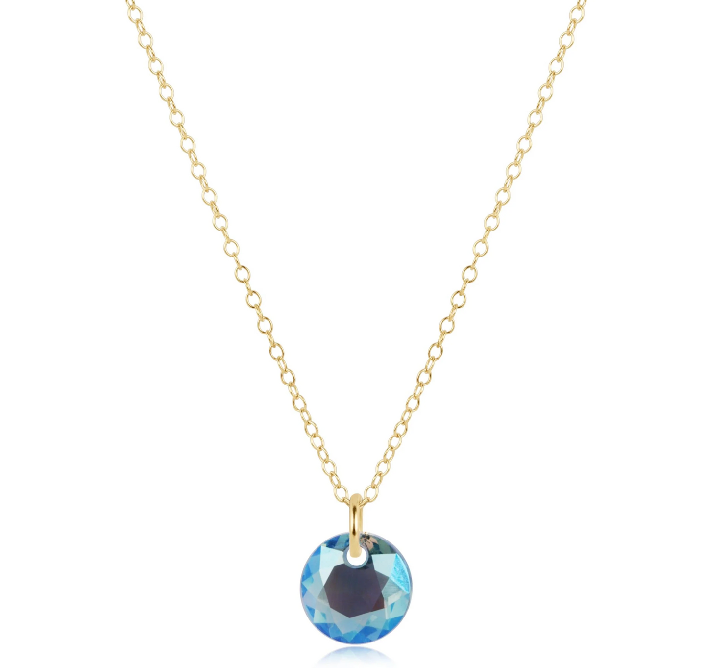 16" NECKLACE GOLD - REFLECTION SMALL CHARM
