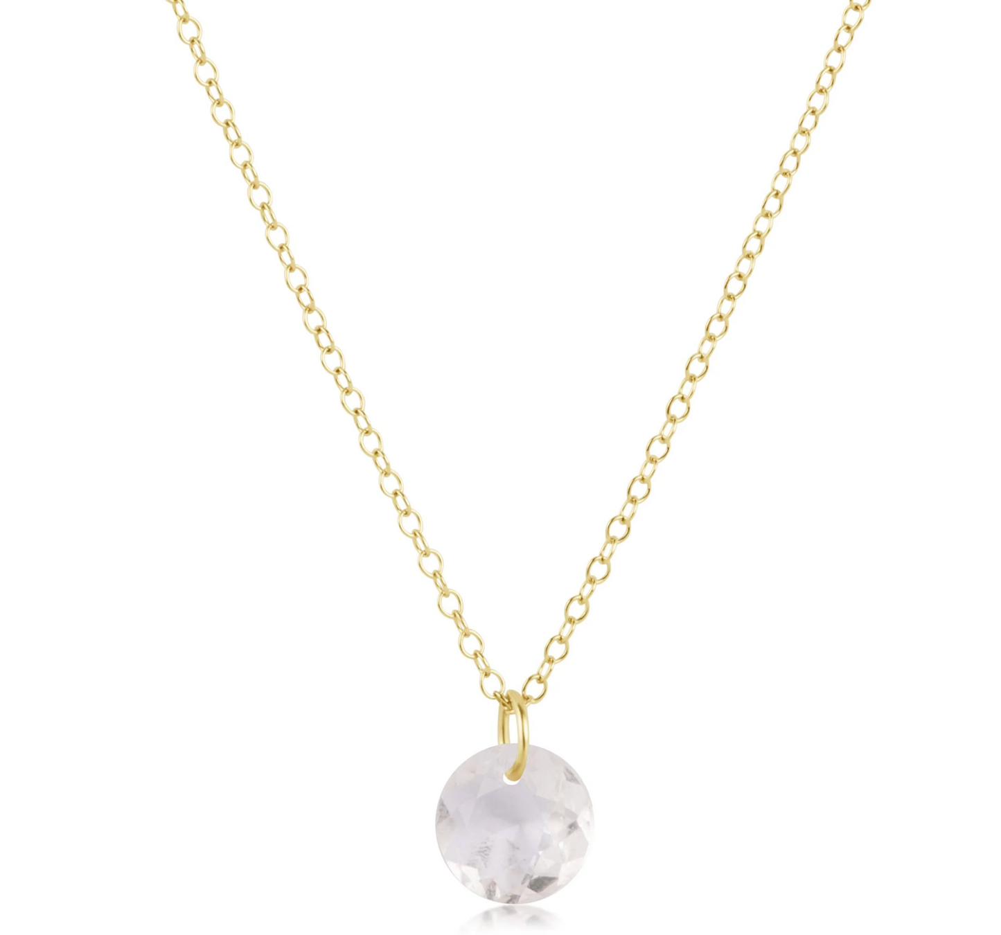 16" NECKLACE GOLD - REFLECTION SMALL CHARM