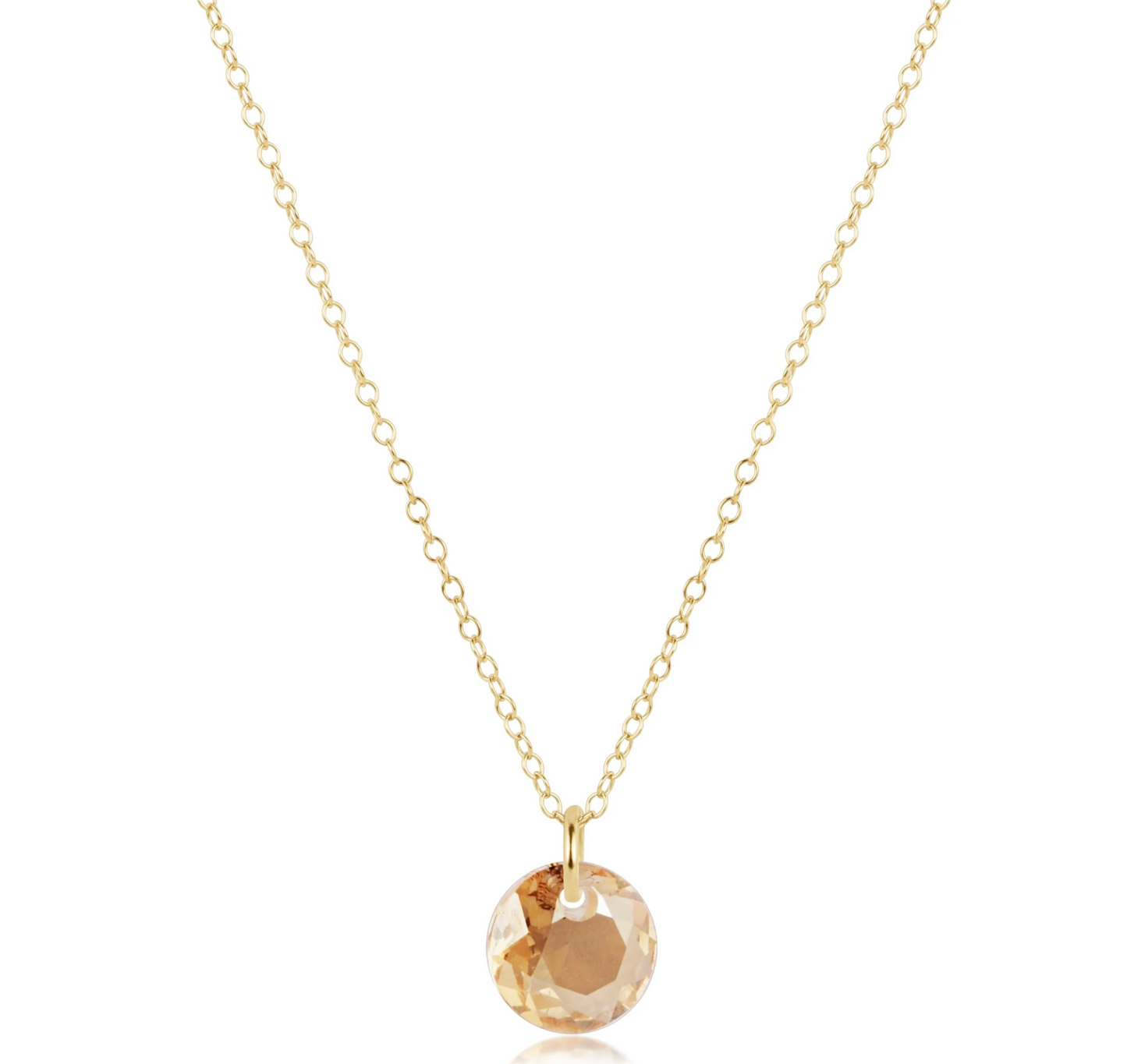 16" NECKLACE GOLD - REFLECTION SMALL CHARM