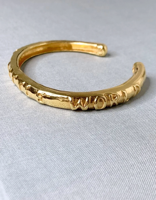 MOLW SCRIPT CUFF BRACELET