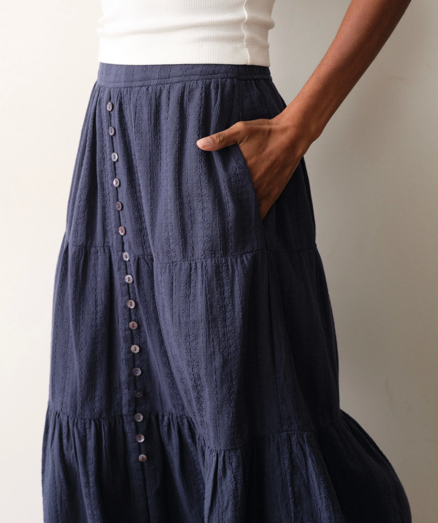 LANA BUTTON-THROUGH SKIRT