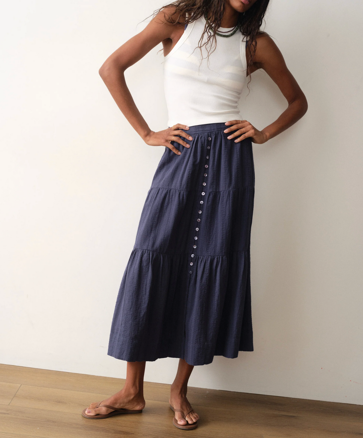 LANA BUTTON-THROUGH SKIRT