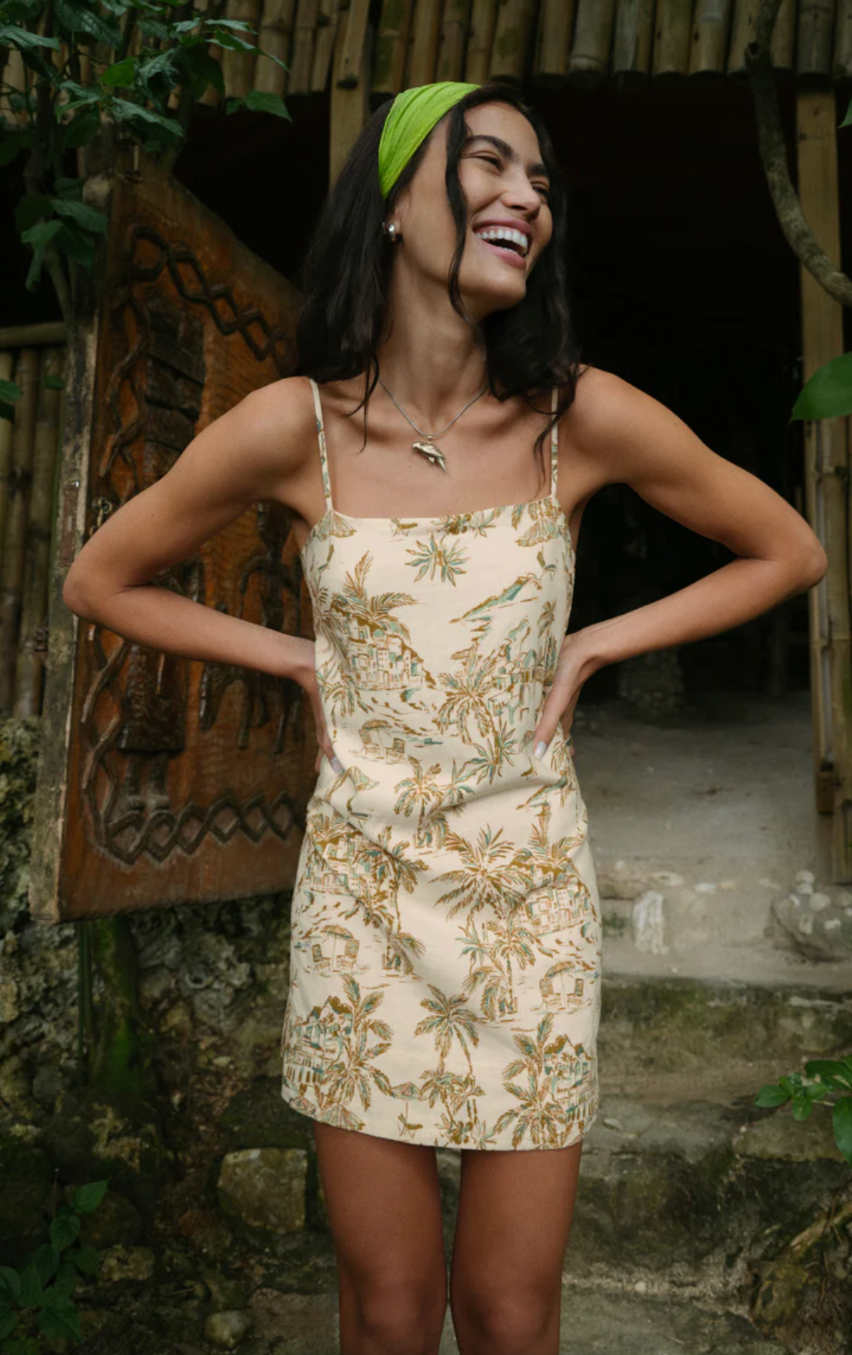 MAUDE TIKI TIDE MINI DRESS