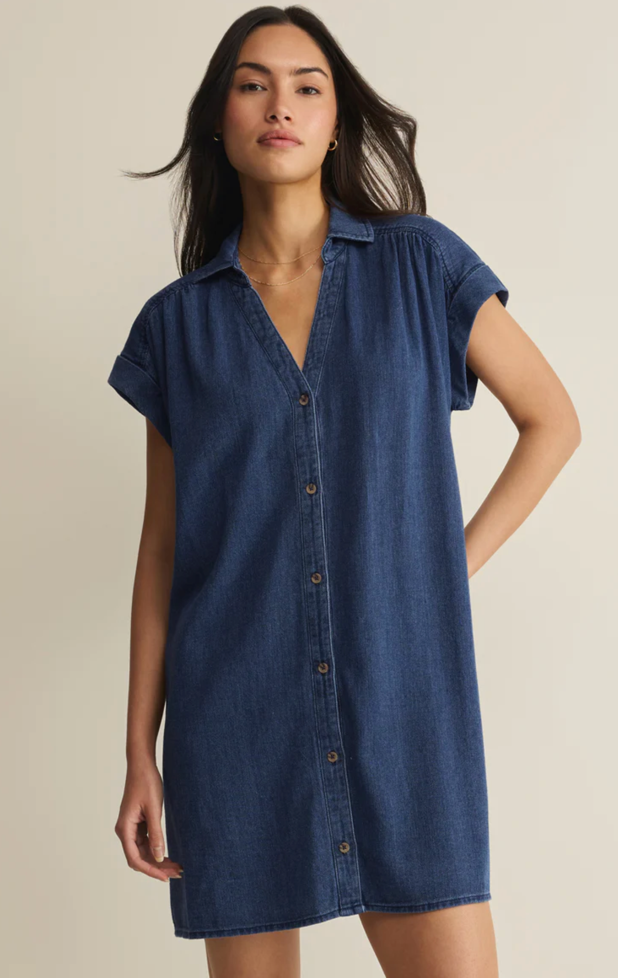 SHELLBOUND TWILL DRESS