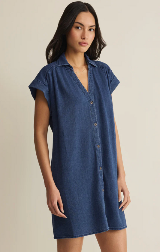 SHELLBOUND TWILL DRESS