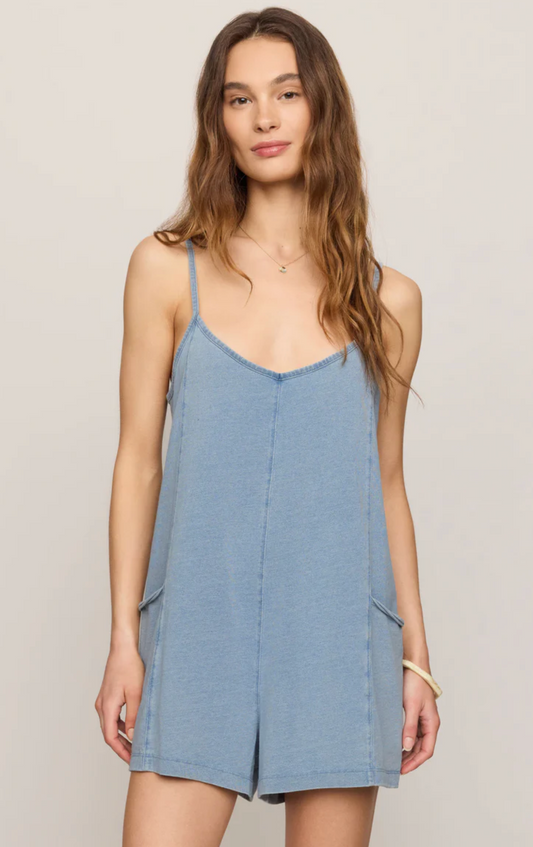 GO EASY JERSEY DENIM ROMPER