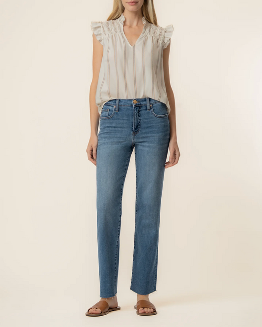 RONDA RUFFLE NECK TOP