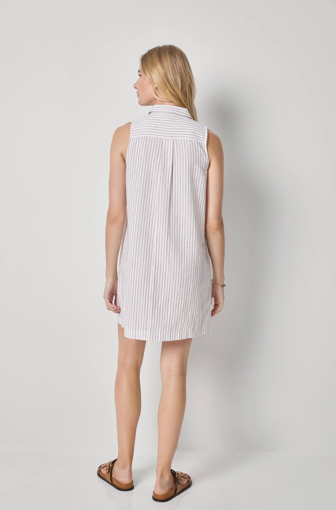 STRIPED BUTTON DOWN DRESS