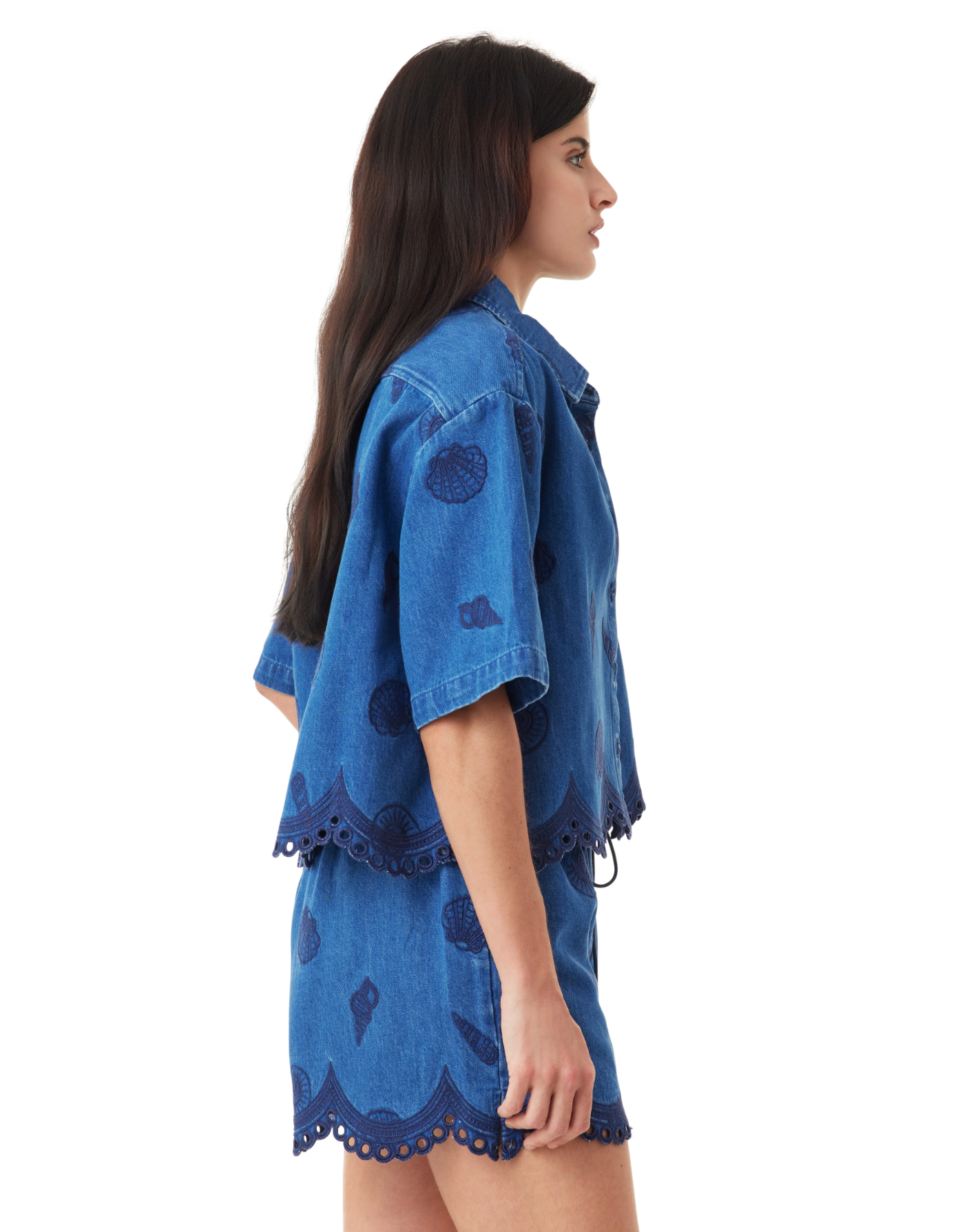 SEASHELL CROP SHORT SLEEVE SHIRT