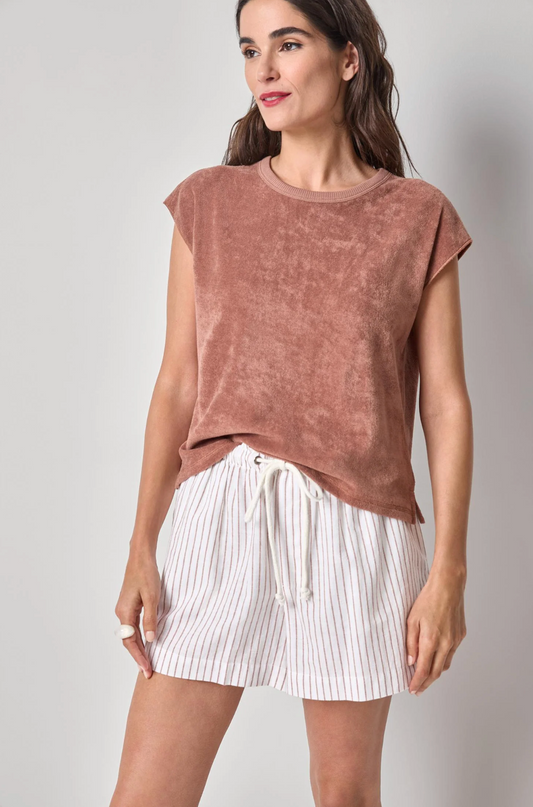 TERRY BOXY SLEEVELESS TOP