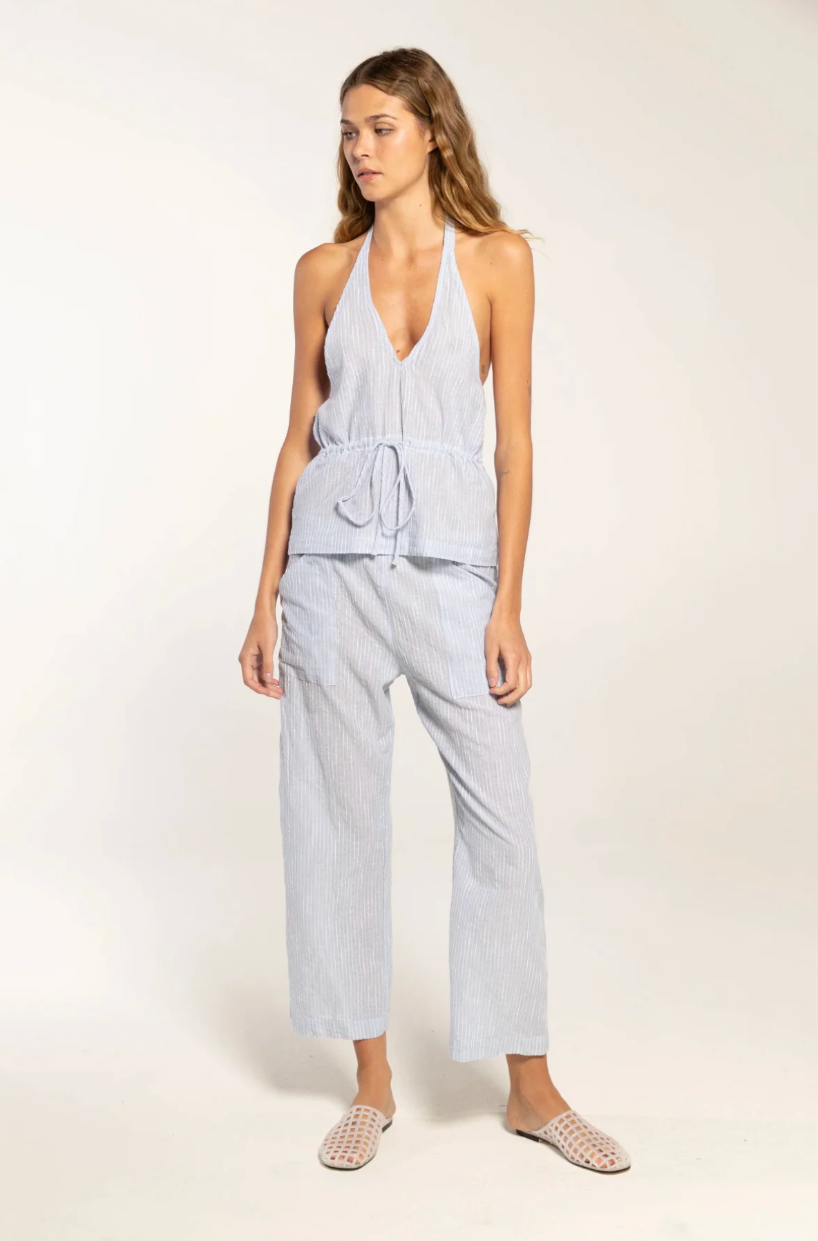 SHAY TIE HALTER TOP