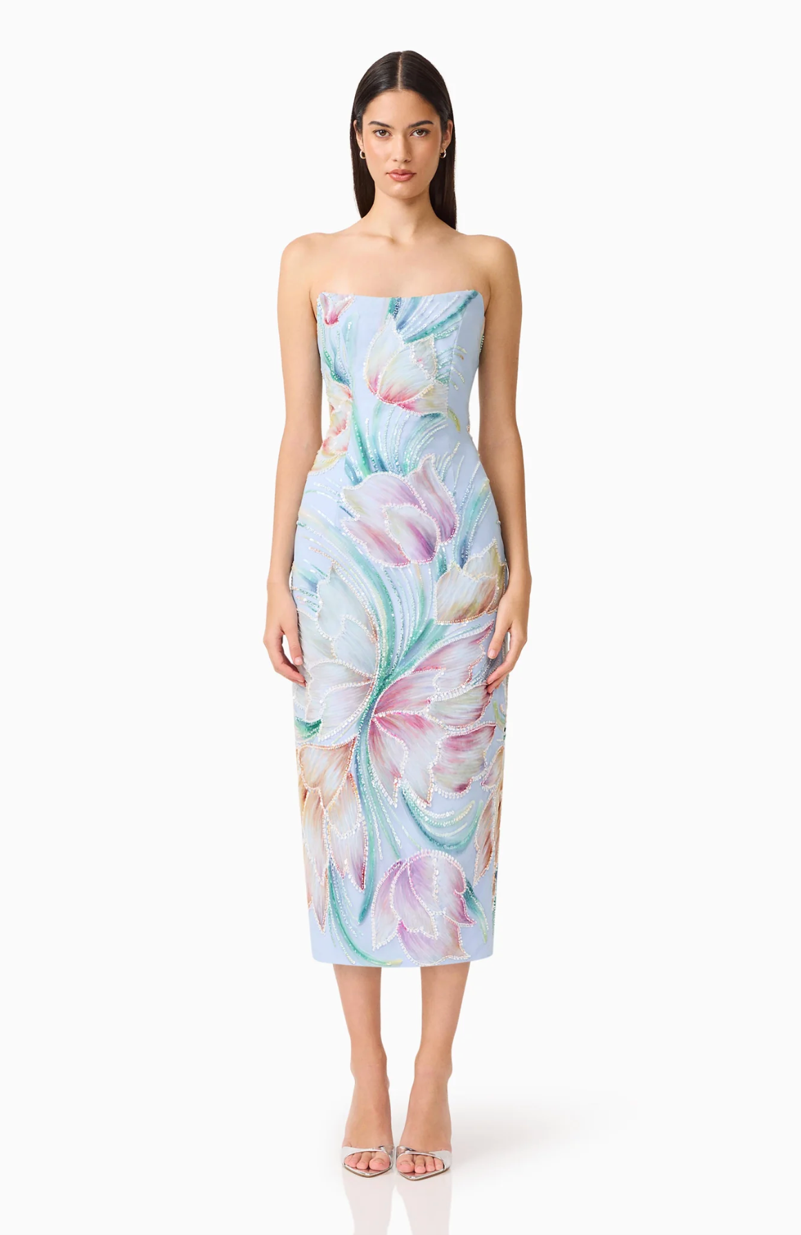 PRISELLE STRAPLESS MIDI DRESS