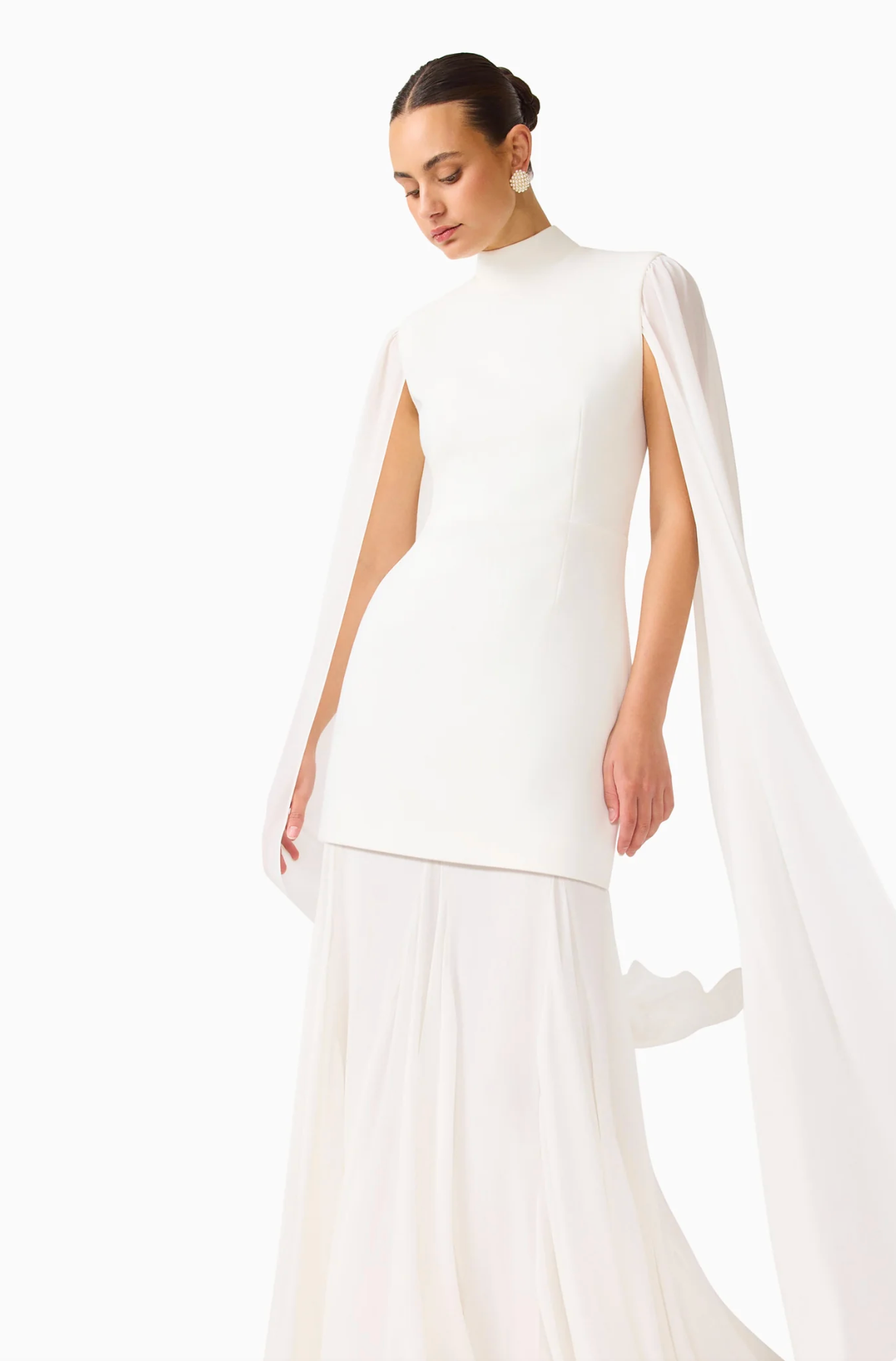 ODELIA CAPE SLEEVE GOWN
