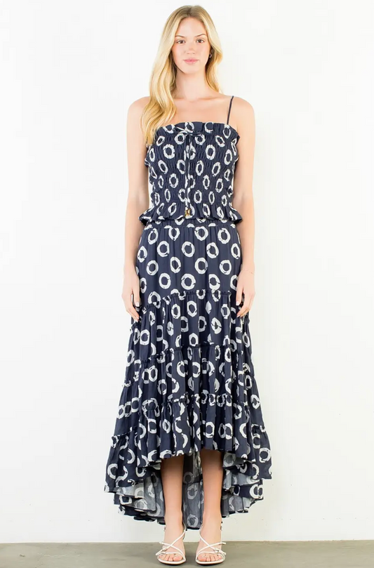 ELASTIC WAIST RUFFLED SKIRT