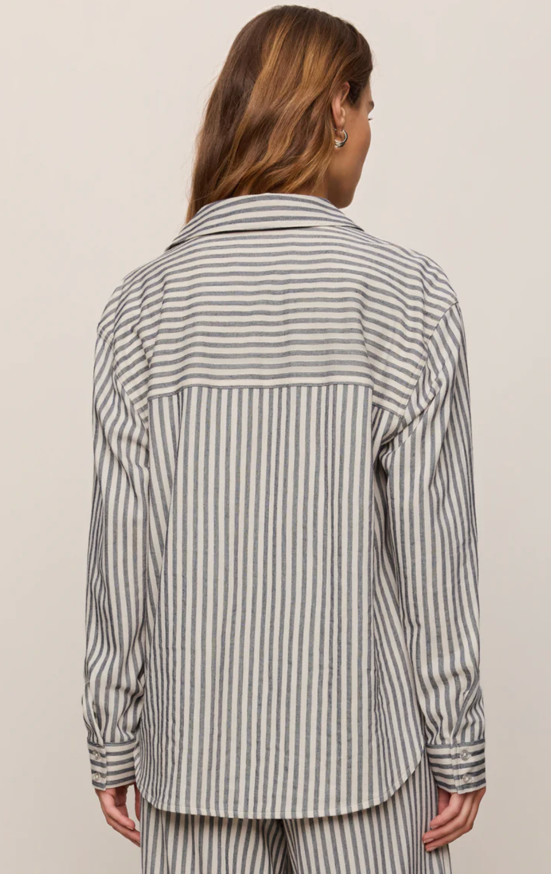 REESE BUTTON UP STRIPE TOP