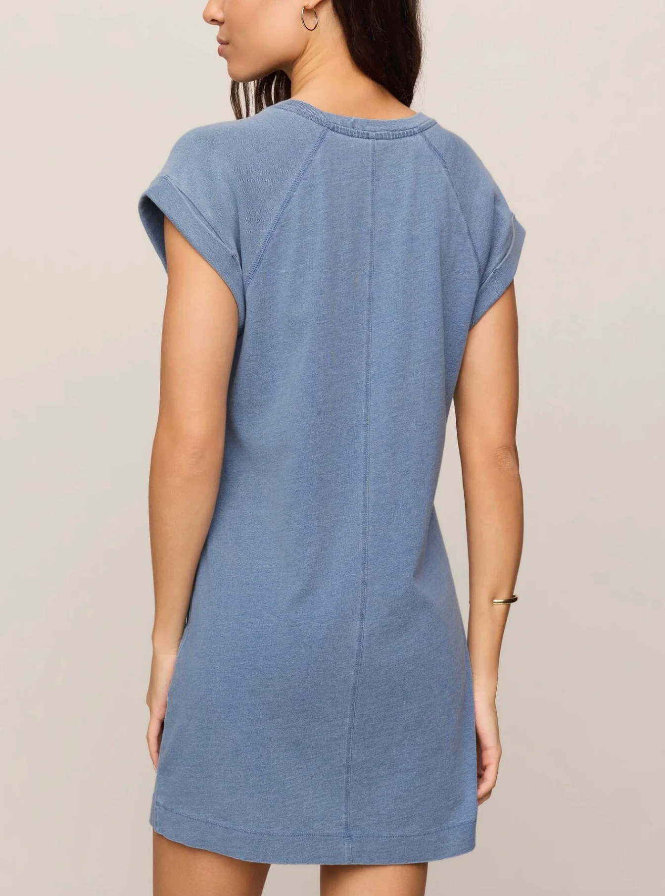 TATE JERSEY DENIM MINI DRESS