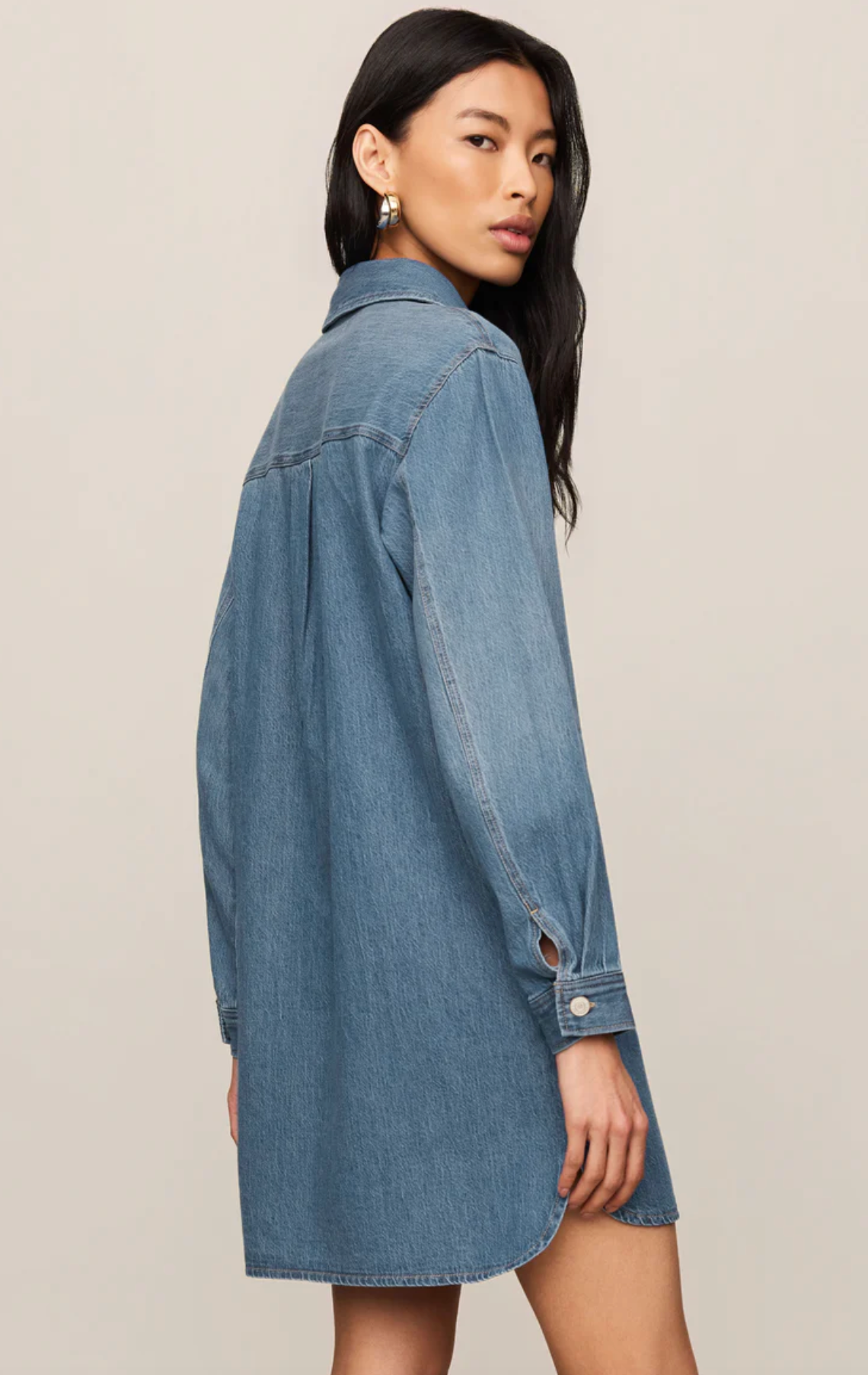 LUCIE DENIM SHIRT DRESS
