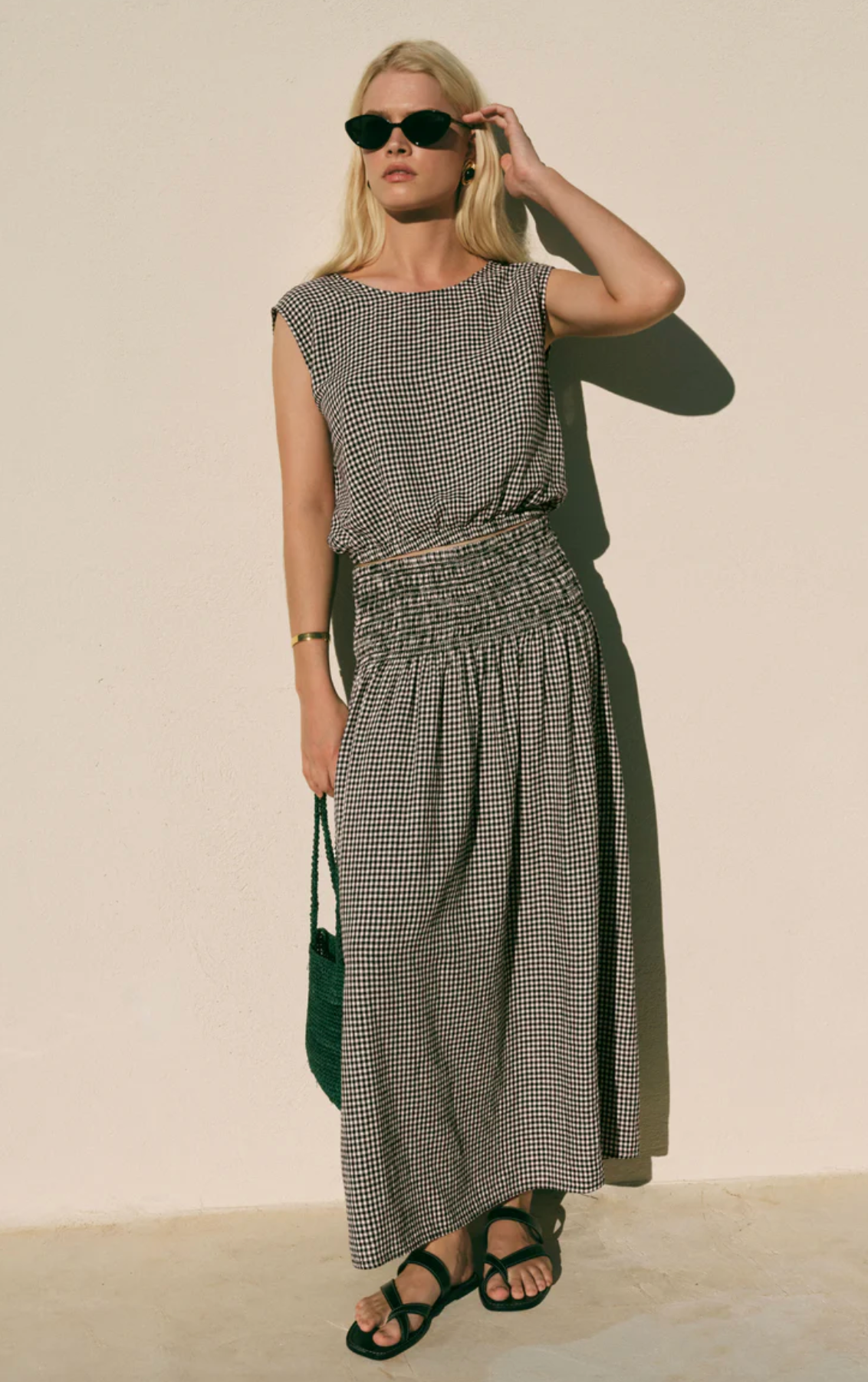 BROOKE GINGHAM MAXI SKIRT