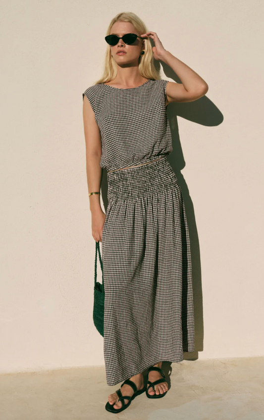 BROOKE GINGHAM MAXI SKIRT