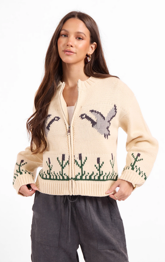 SONGBIRD ZIP SWEATER
