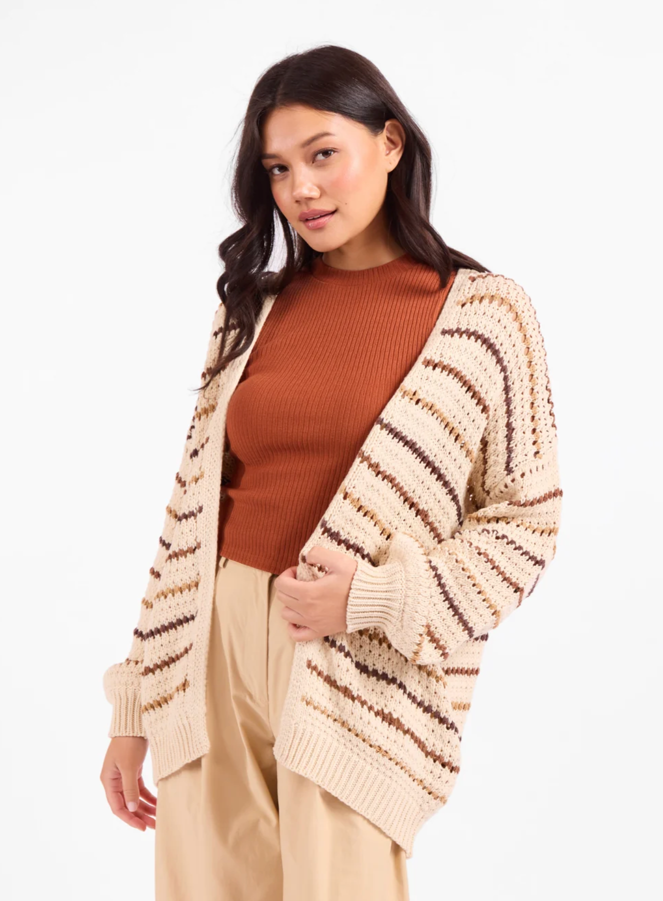 LOST RANGE STRIPE CARDIGAN